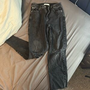Women's Garage Vintage Straight Black Jeans